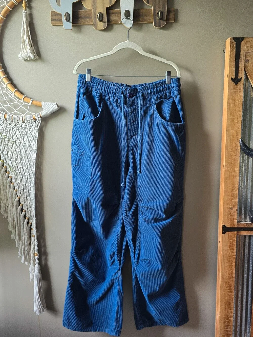 We The Free × Free People Modern Love Pull-On Cord Pants Blue